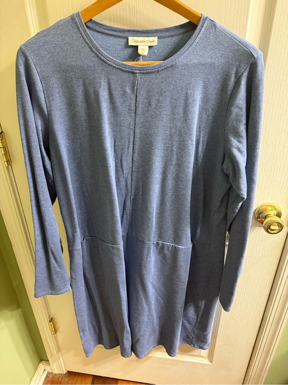 Coldwater Creek Heather Blue Long-Sleeve Nightgown